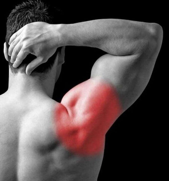 Pain in the shoulder and back of the cervix with osteochondrosis