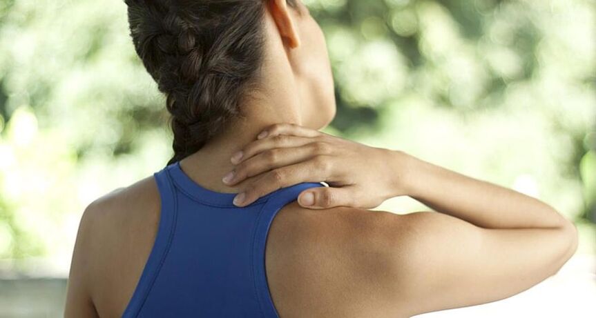 Pain in the neck with osteochondrosis