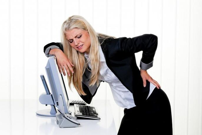 Back pain when sitting