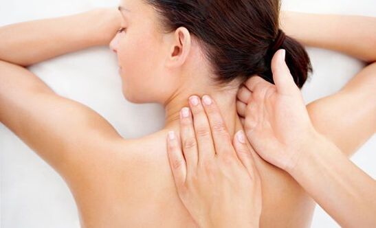 Neck massage to relax muscles, relieve tension and pain